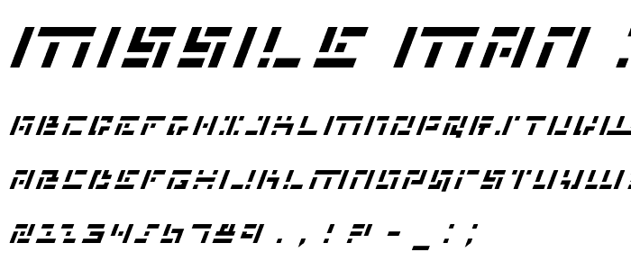 Missile Man Italic font
